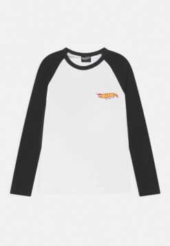 Kaotiko Ranglan Hot Wheels Unisex - Camiseta De Manga Larga - White/Black
