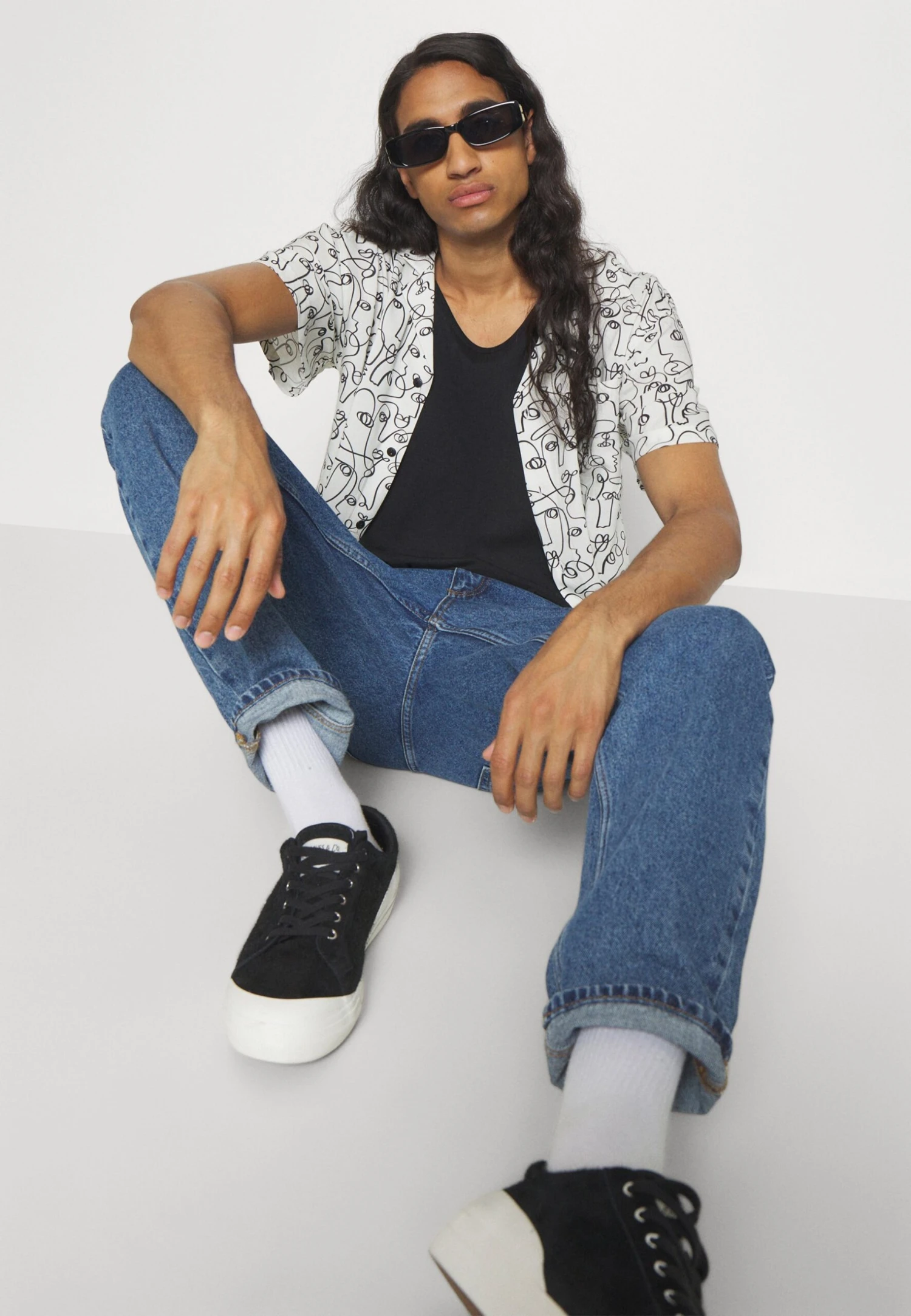 Kaotiko Faces Unisex - Camisa - White/Black 6 Kaotiko Faces Unisex - Camisa - White/Black - Image 4