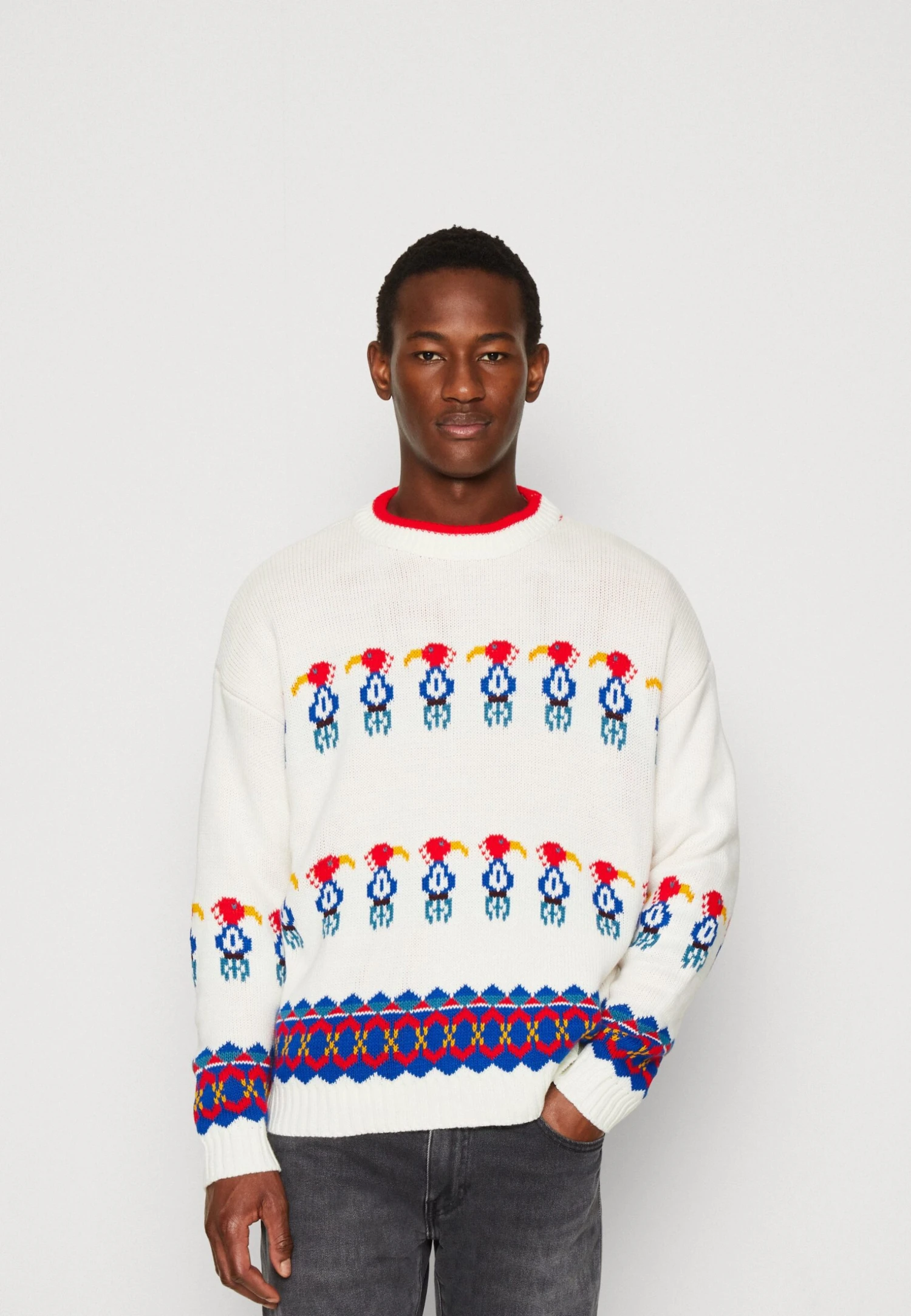 Kaotiko Parrot Unisex - Jersey De Punto - Crudo 3 Kaotiko Parrot Unisex - Jersey De Punto - Crudo