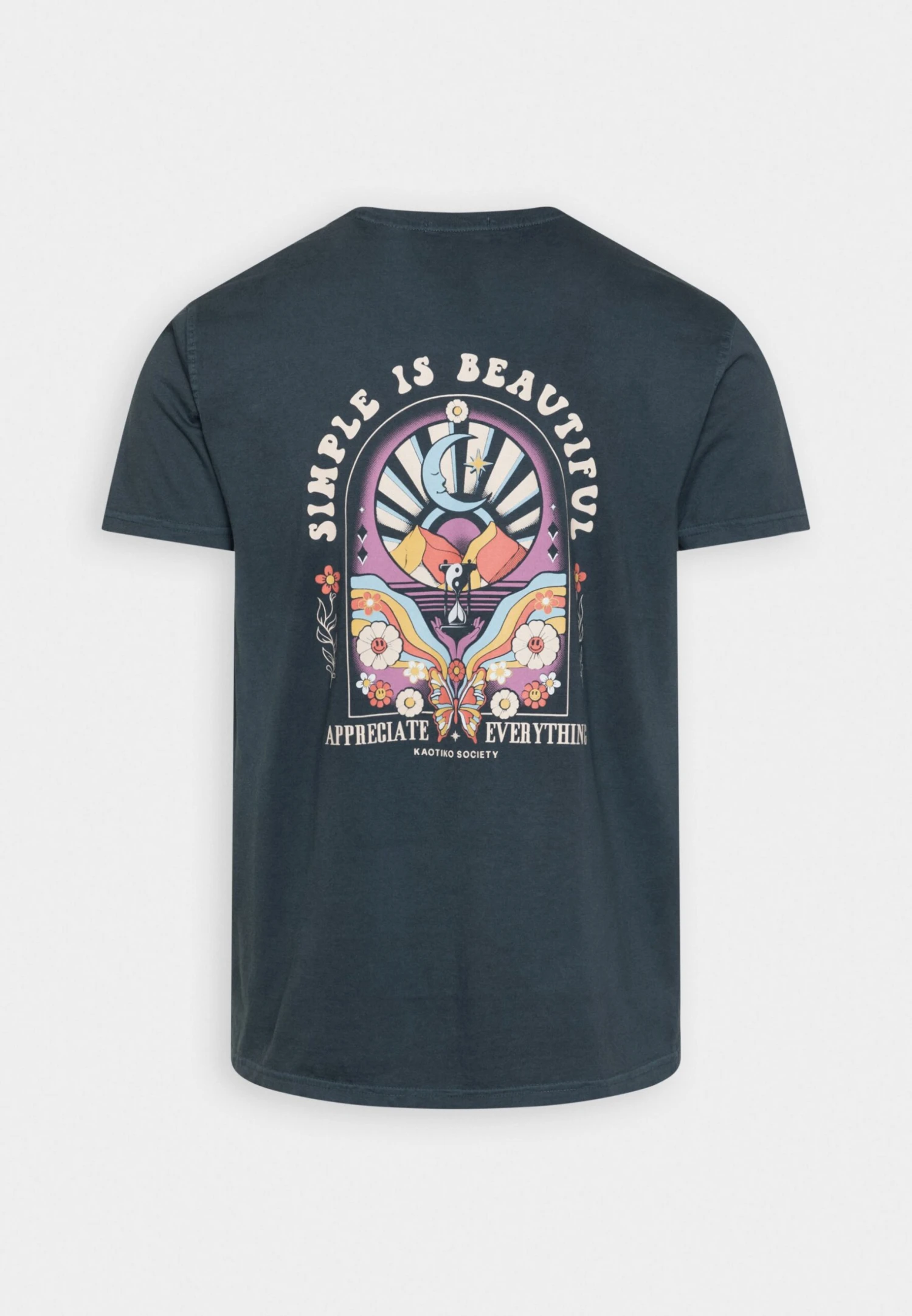 Kaotiko Simple Is Beautiful Unisex - Camiseta Estampada - Navy 8 Kaotiko Simple Is Beautiful Unisex - Camiseta Estampada - Navy - Image 6