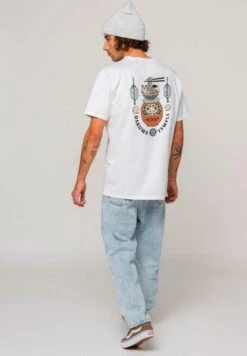 Kaotiko Washed Daruma Temple - Camiseta Estampada - Blanco -Kaotiko Tienda 30f1881e91be4070be60307edce28f45