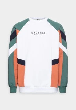Kaotiko Crew Benton Unisex - Sudadera - White/Heura/Apricot