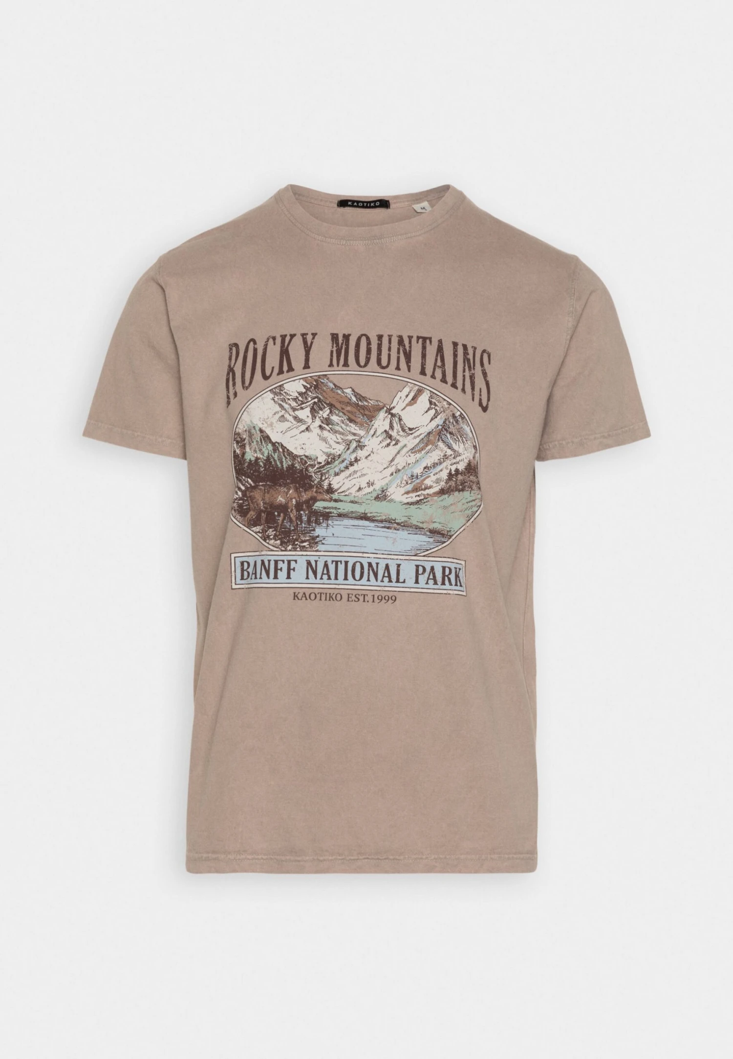 Kaotiko Rocky Mountains Unisex - Camiseta Estampada - Dark Bone 6 Kaotiko Rocky Mountains Unisex - Camiseta Estampada - Dark Bone - Image 4