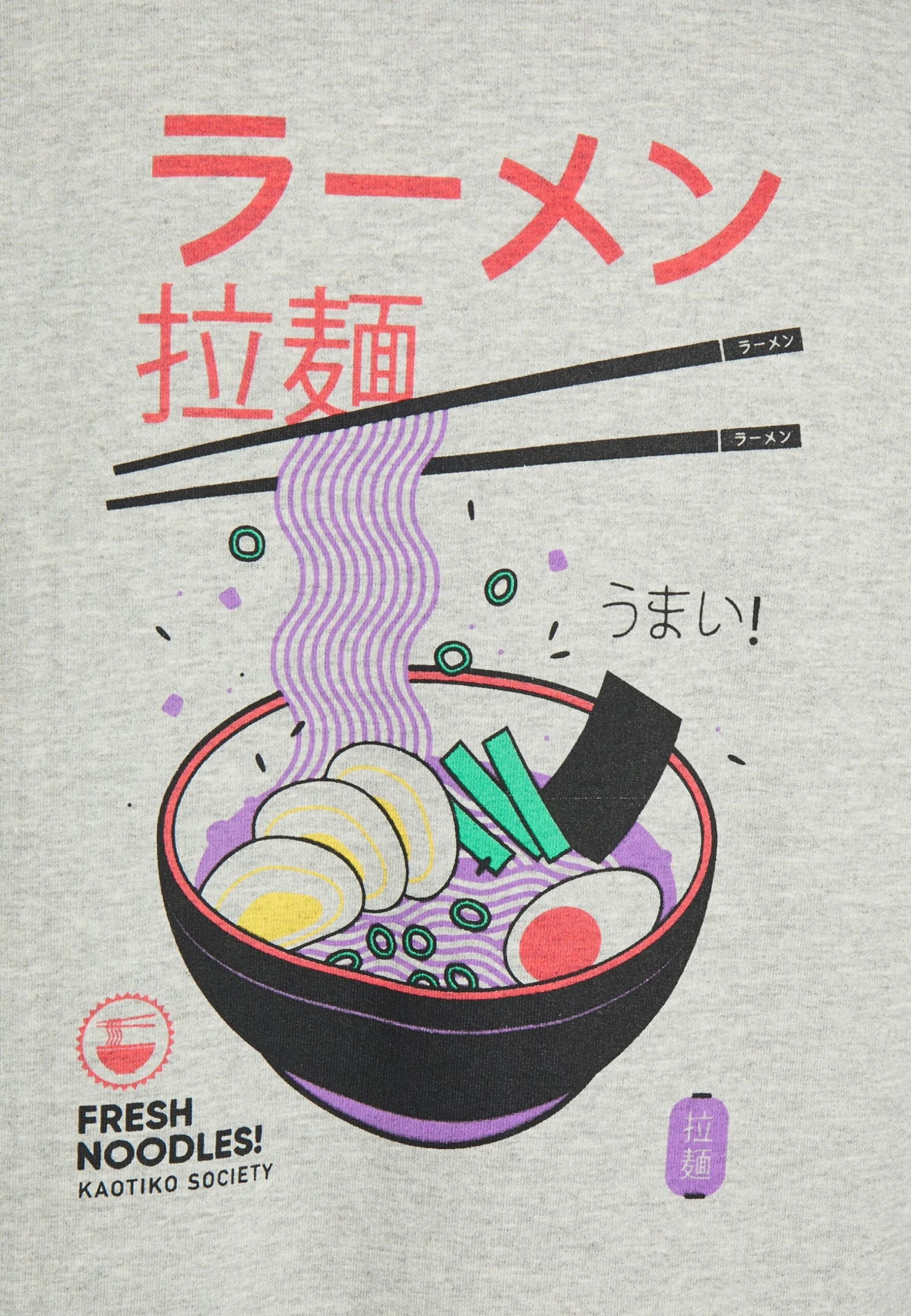 Kaotiko Crew Fresh Noodles Unisex - Sudadera - Grey 7 Kaotiko Crew Fresh Noodles Unisex - Sudadera - Grey - Image 5