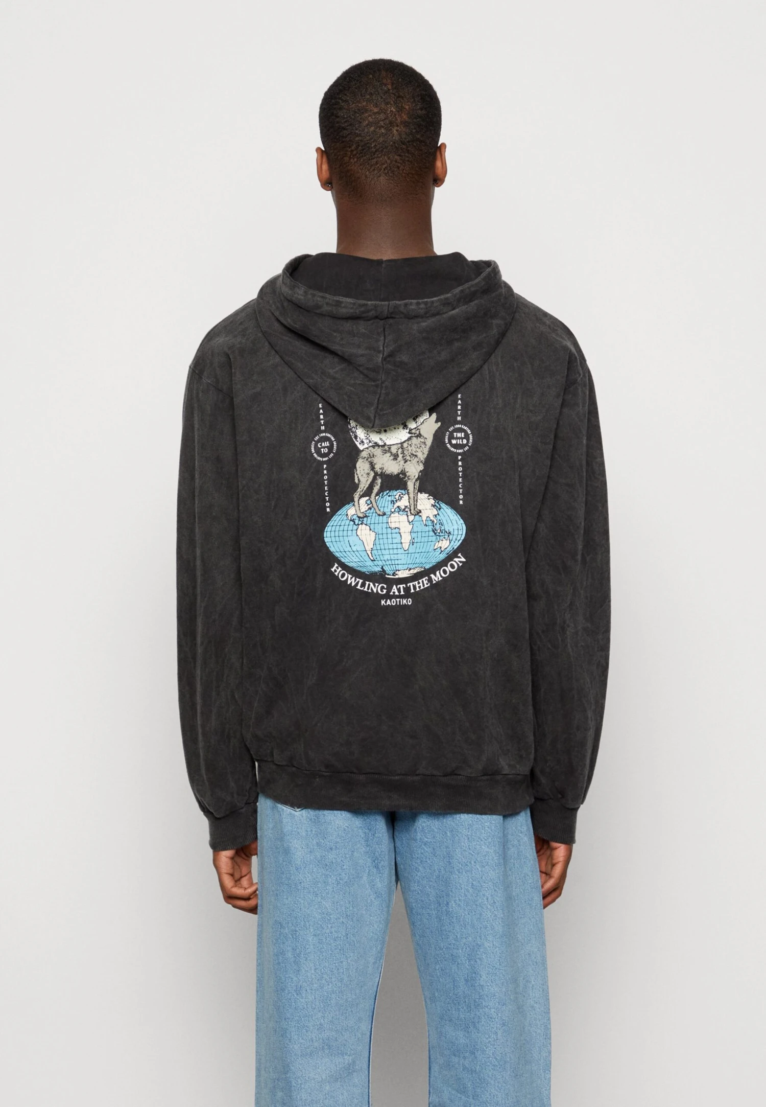 Kaotiko Howling Wolves Unisex - Jersey Con Capucha - Black 5 Kaotiko Howling Wolves Unisex - Jersey Con Capucha - Black - Image 3