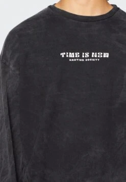 Kaotiko Crew Washed Time Is Now - Sudadera - Black -Kaotiko Tienda 5b277a6646ed4098a16fe27283fc0c06