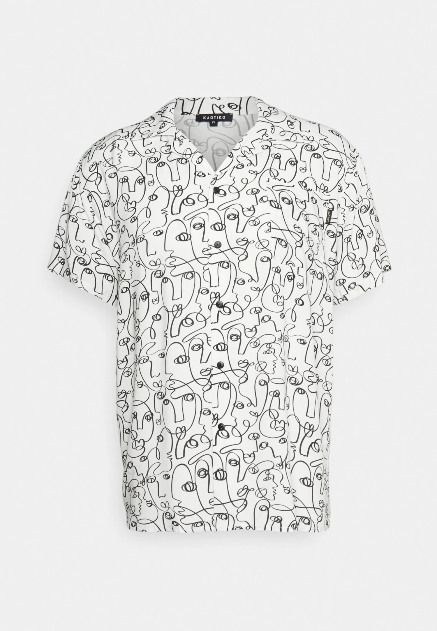 Kaotiko Faces Unisex - Camisa - White/Black 7 Kaotiko Faces Unisex - Camisa - White/Black - Image 5