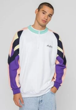 Kaotiko Crew Keoni - Sudadera - Acid Yellow/ Coral