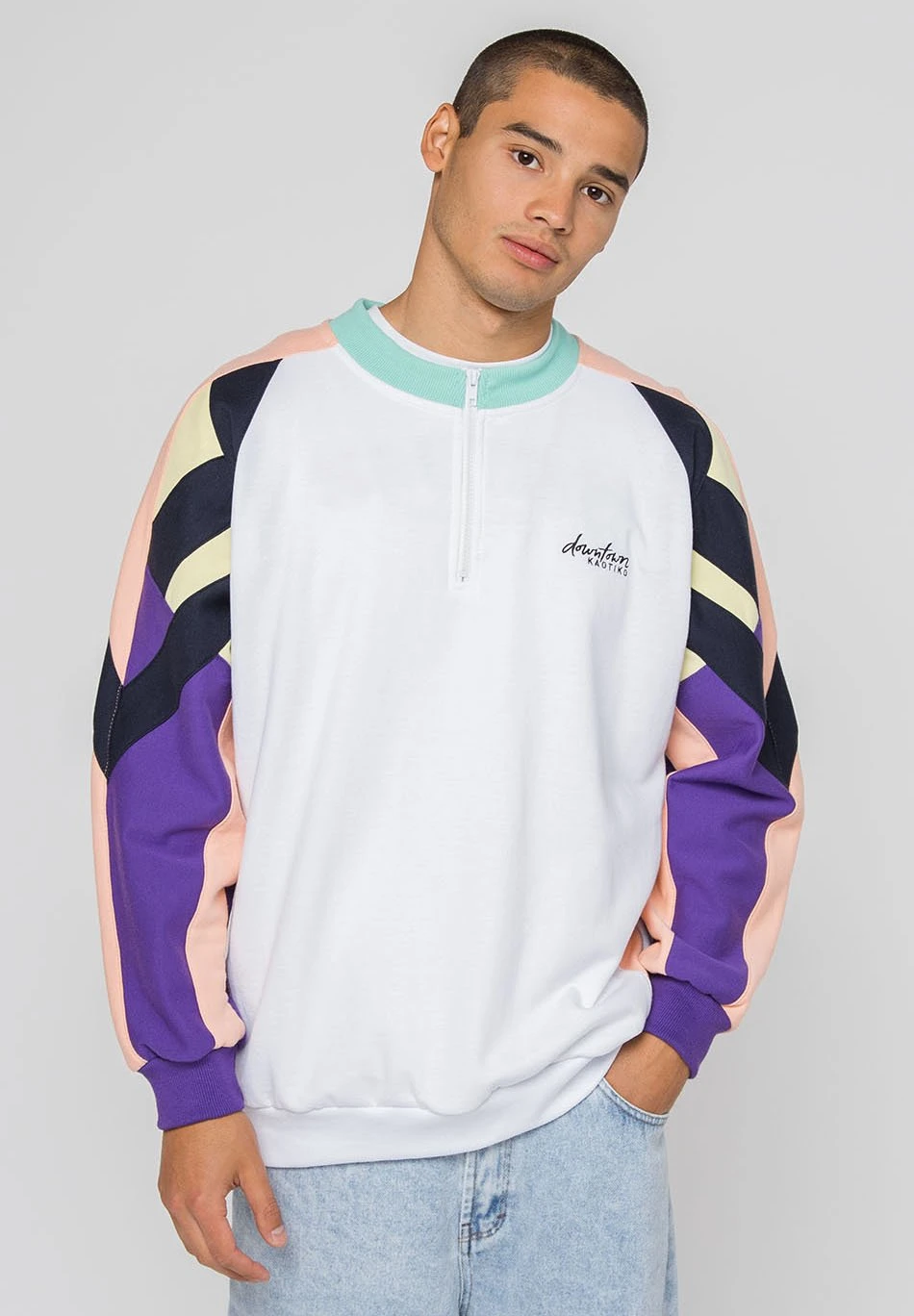 Kaotiko Crew Keoni - Sudadera - Acid Yellow/ Coral 3 Kaotiko Crew Keoni - Sudadera - Acid Yellow/ Coral