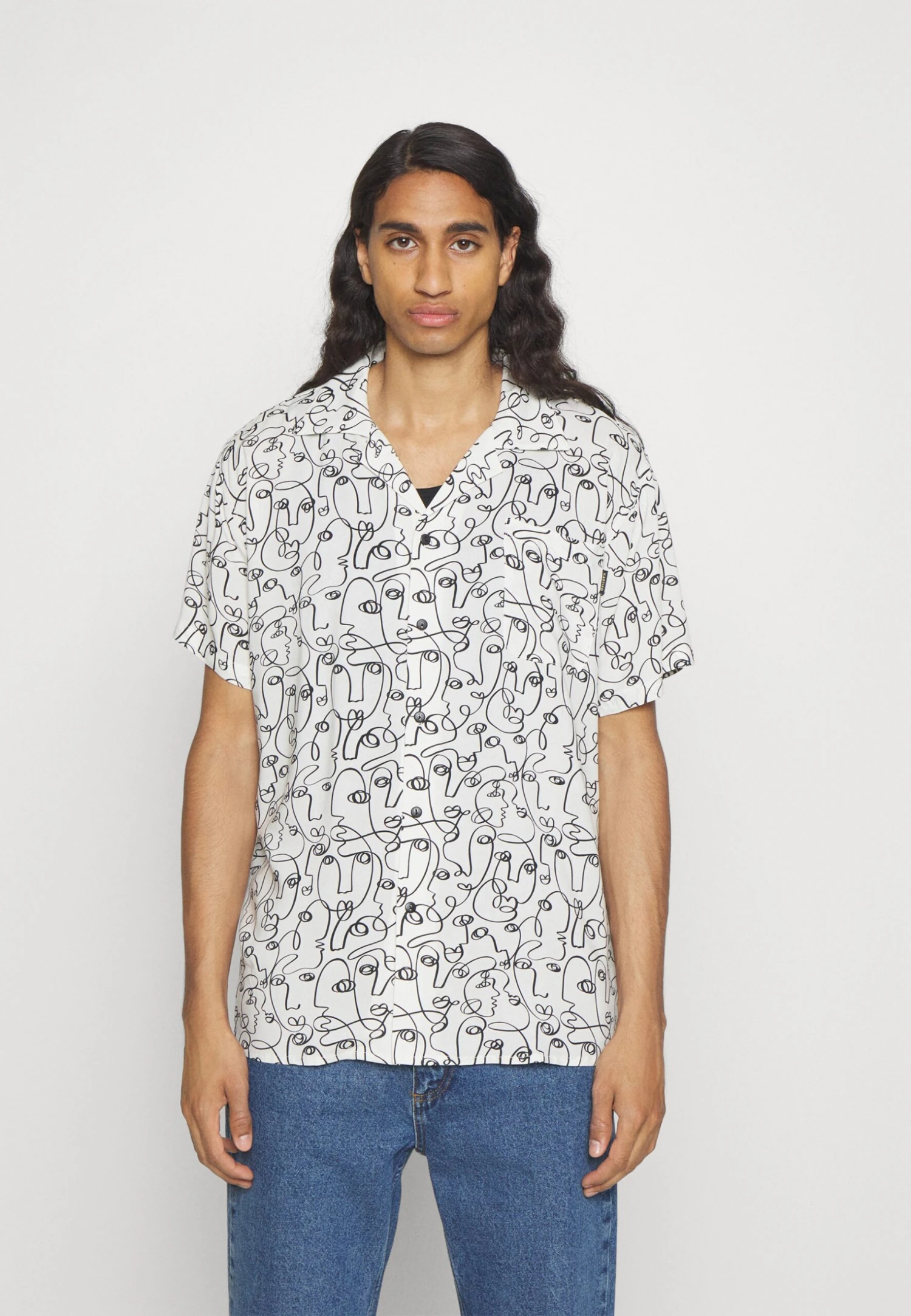 Kaotiko Faces Unisex - Camisa - White/Black 3 Kaotiko Faces Unisex - Camisa - White/Black