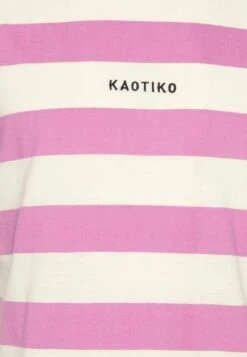 Kaotiko Niall Stripes Unisex - Camiseta Estampada - Burgundy/Ivory -Kaotiko Tienda 74484e7d29f94bda86d8c475d604cf5d