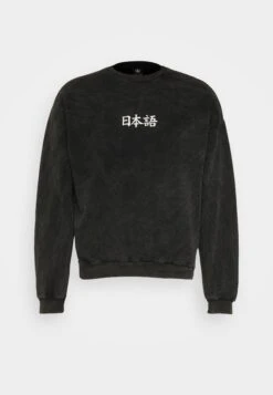 Kaotiko Crew Washed Heron Japan Unisex - Sudadera - Black -Kaotiko Tienda 775844665dcd428981b3f347d94b42f0