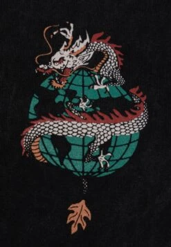 Kaotiko Washed Chinese Dragon Unisex - Camiseta Estampada - Black -Kaotiko Tienda 7a05cbf1d0c5481081aad94478f856c7