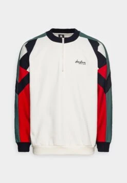 Kaotiko Crew Keoni Unisex - Sudadera - Ivory/Navy/Red