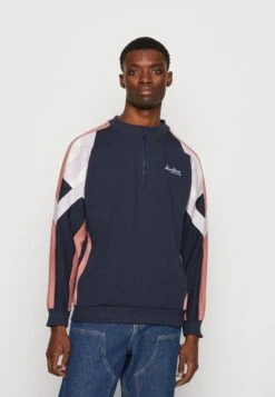 Kaotiko Crew Keoni Unisex - Sudadera - Navy/Burgundy/Malva