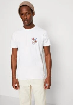 Kaotiko Bird Roses Unisex - Camiseta Estampada - White -Kaotiko Tienda 7fa172ad964c4f02a49e1c713a6ef580