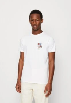 Kaotiko Bird Roses Unisex - Camiseta Estampada - White -Kaotiko Tienda 8723b5d949544539a291aba5dbd9d0f6