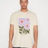 Kaotiko Washed Fleurs - Camiseta Estampada - Ivory