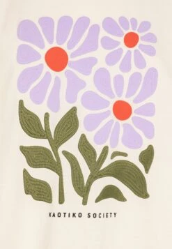 Kaotiko Washed Fleurs - Camiseta Estampada - Ivory -Kaotiko Tienda 9eec24955f0d4e8ab897235619434b8a