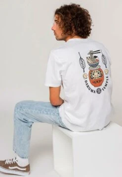 Kaotiko Washed Daruma Temple - Camiseta Estampada - Blanco -Kaotiko Tienda a23e73667bbc4ad982184ffaaeaf8aad