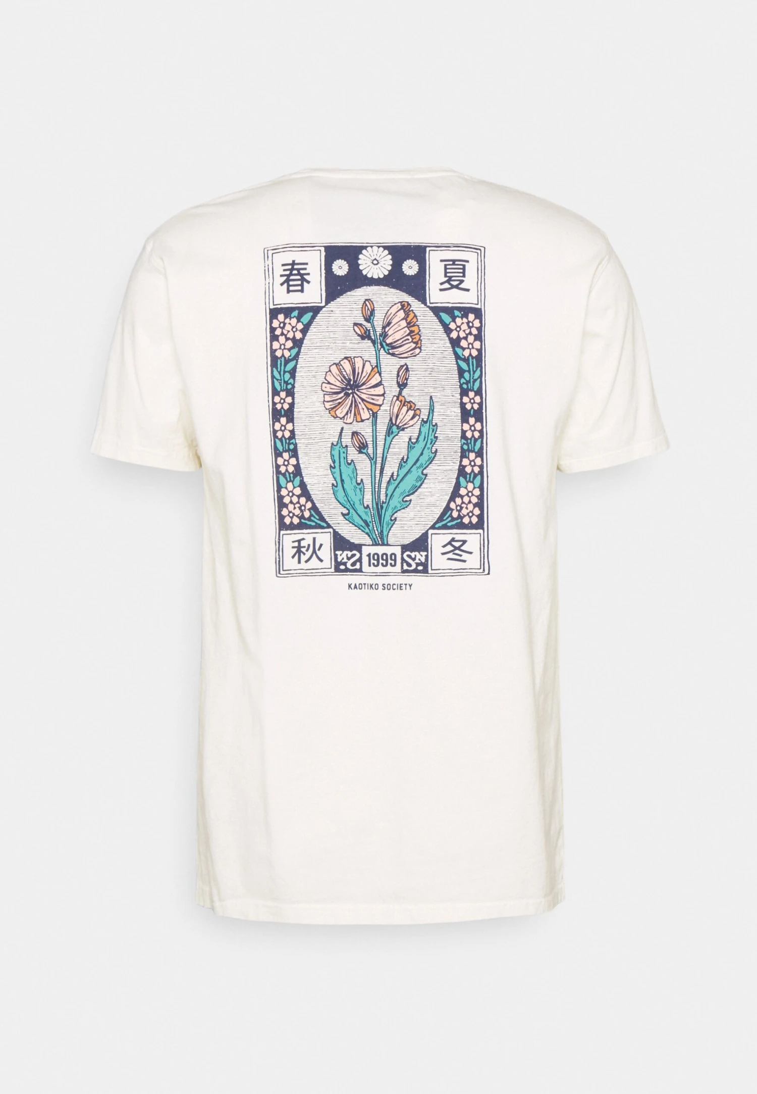 Kaotiko Washed Japanes Flower Ivory - Camiseta Estampada - Ivory 4 Kaotiko Washed Japanes Flower Ivory - Camiseta Estampada - Ivory - Image 2