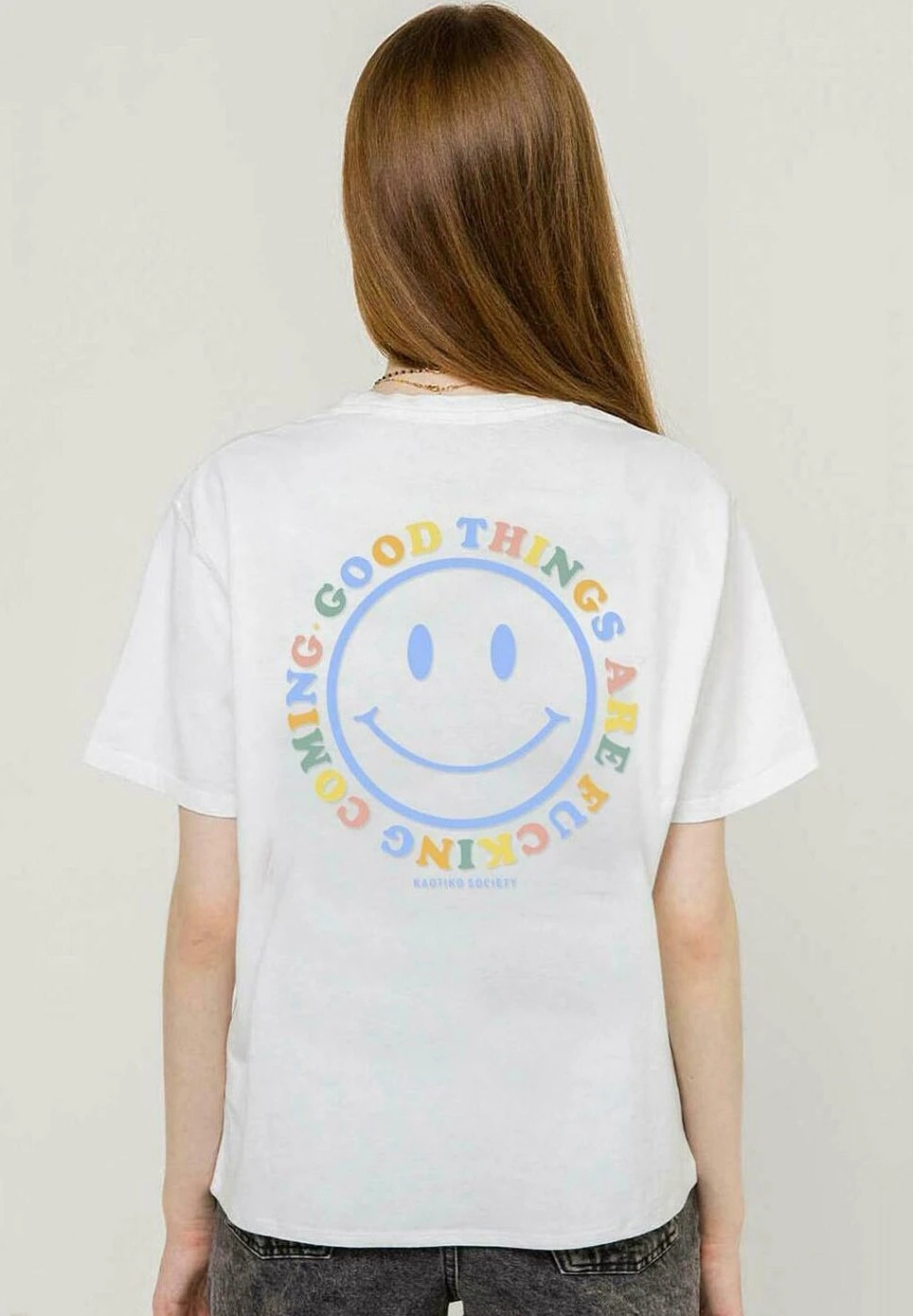 Kaotiko Smile - Camiseta Estampada - Blanco 6 Kaotiko Smile - Camiseta Estampada - Blanco - Image 4