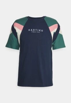 Kaotiko Joss Unisex - Camiseta Estampada - Navy/Forest/Fuxia/Ivory