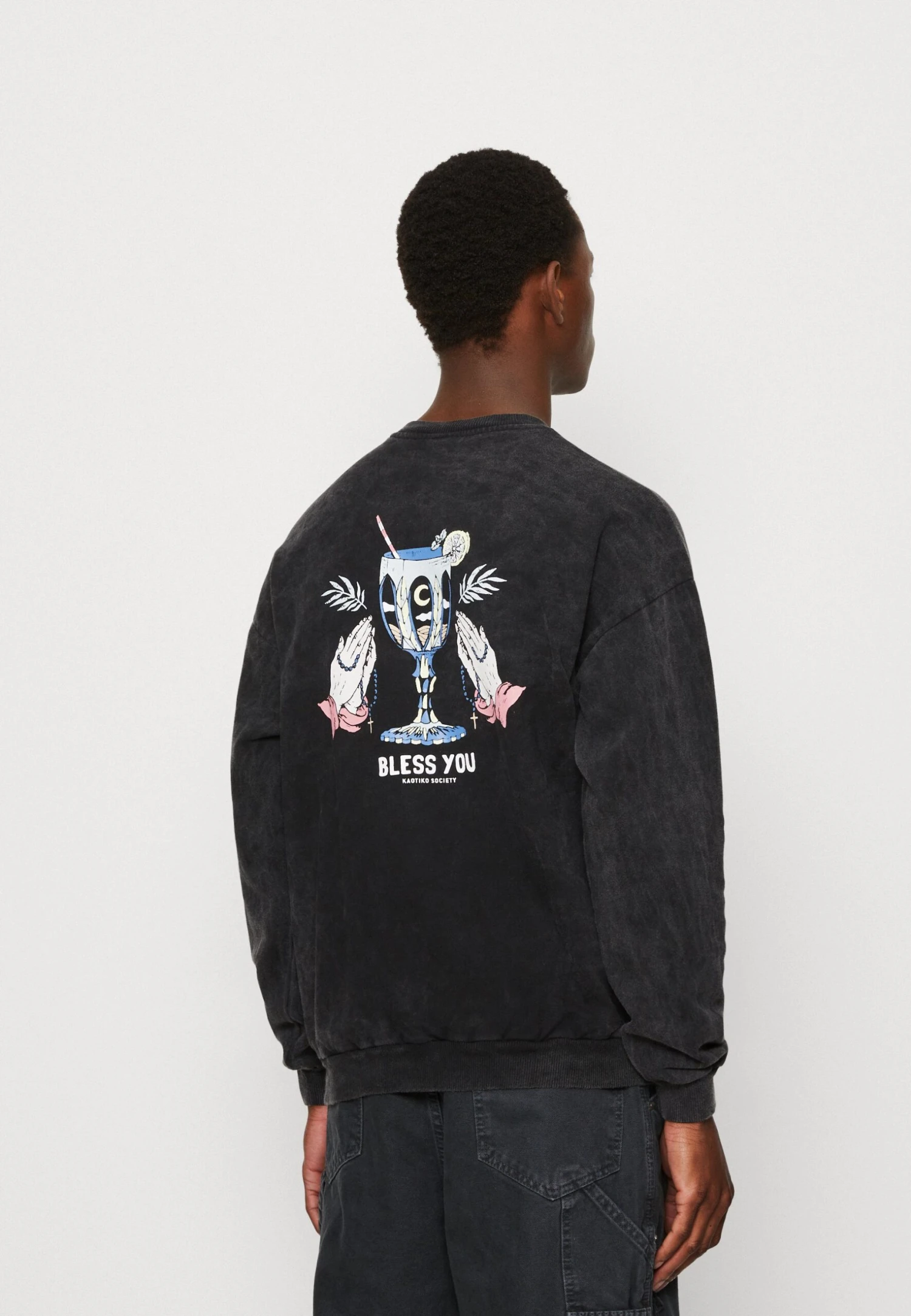 Kaotiko Crew Bless You Unisex - Sudadera - Black 3 Kaotiko Crew Bless You Unisex - Sudadera - Black