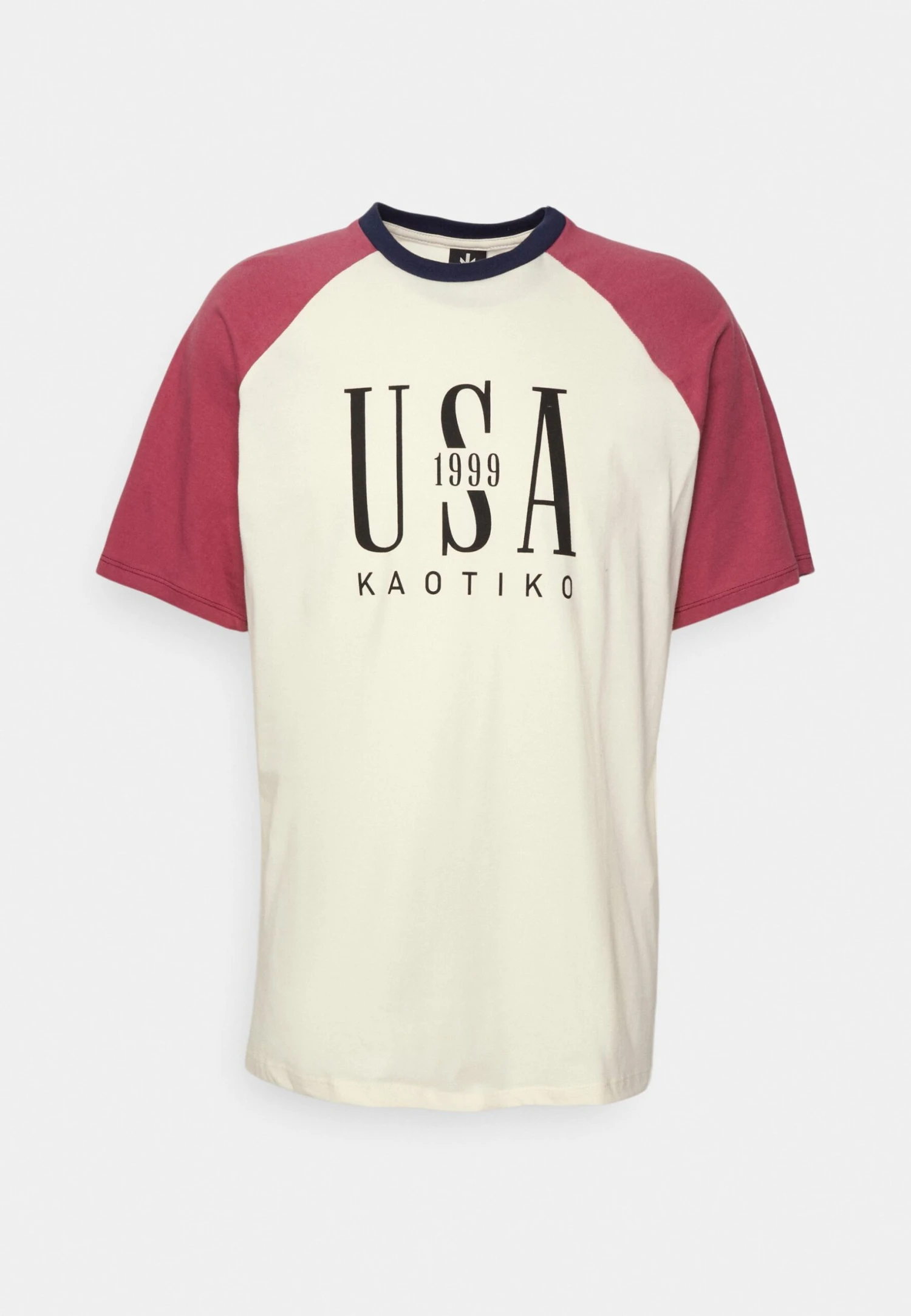 Kaotiko Rang Usa Unisex - Camiseta Estampada - Ivory/Burgundy 3 Kaotiko Rang Usa Unisex - Camiseta Estampada - Ivory/Burgundy