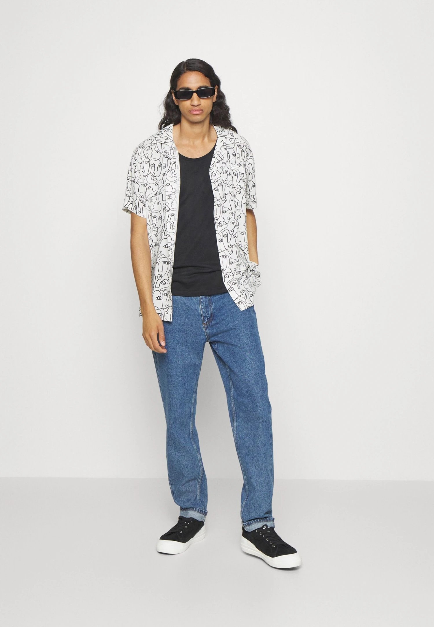 Kaotiko Faces Unisex - Camisa - White/Black 4 Kaotiko Faces Unisex - Camisa - White/Black - Image 2