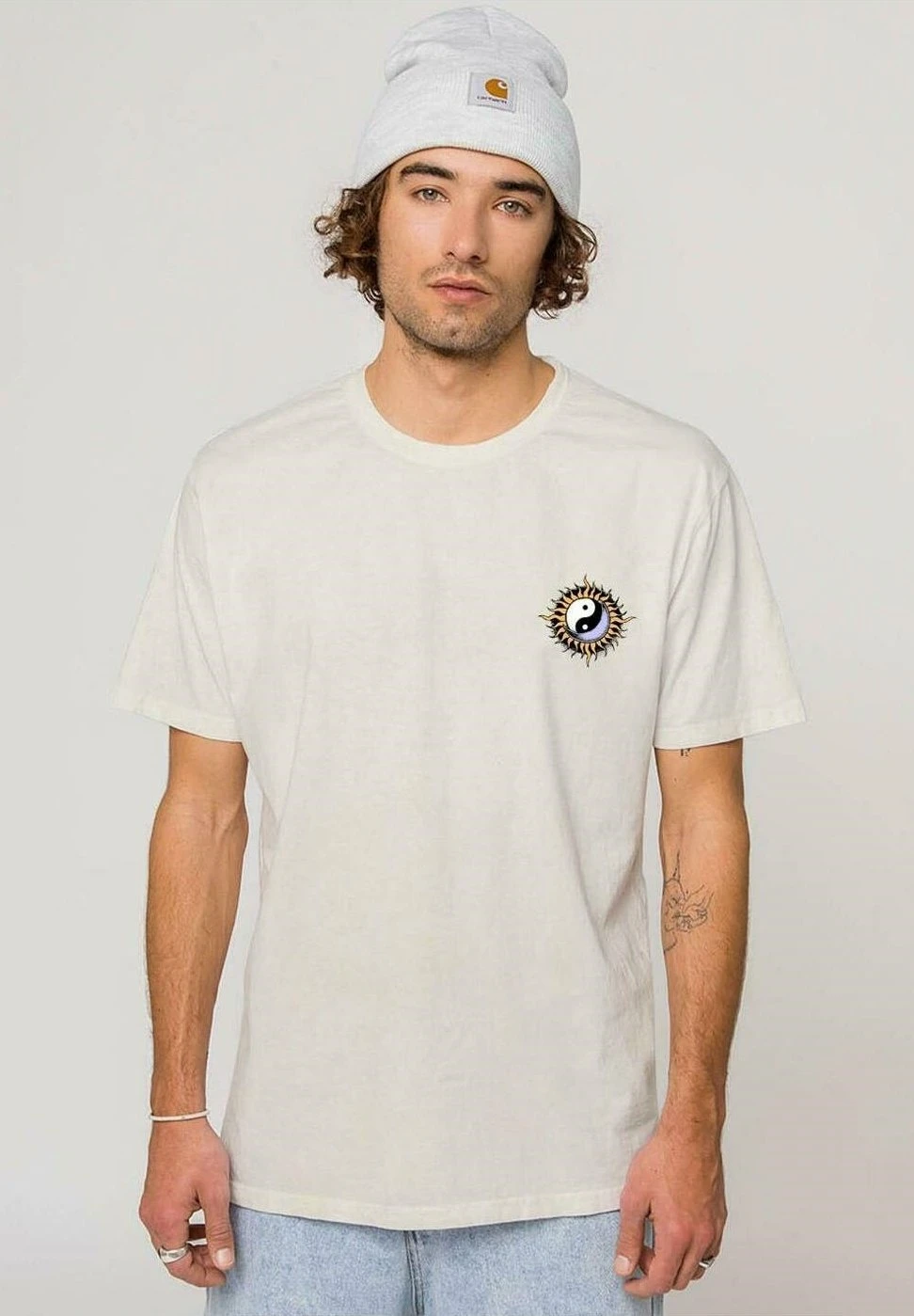 Kaotiko Washed Eclipse - Camiseta Estampada - Ivory 3 Kaotiko Washed Eclipse - Camiseta Estampada - Ivory