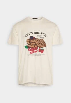 Kaotiko Washed Let´S Brunch Unisex - Camiseta Estampada - Ivory -Kaotiko Tienda f1a83143bf0a4149800d1cf86a7fce84