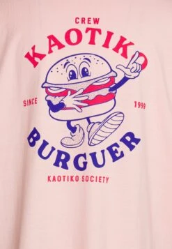 Kaotiko Burguer Unisex - Camiseta Estampada - Pink -Kaotiko Tienda f79dd9dd6f7c4bf789cafac76796acc5