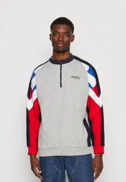 Kaotiko Crew Keoni Unisex - Sudadera - Grey/Royal/Red