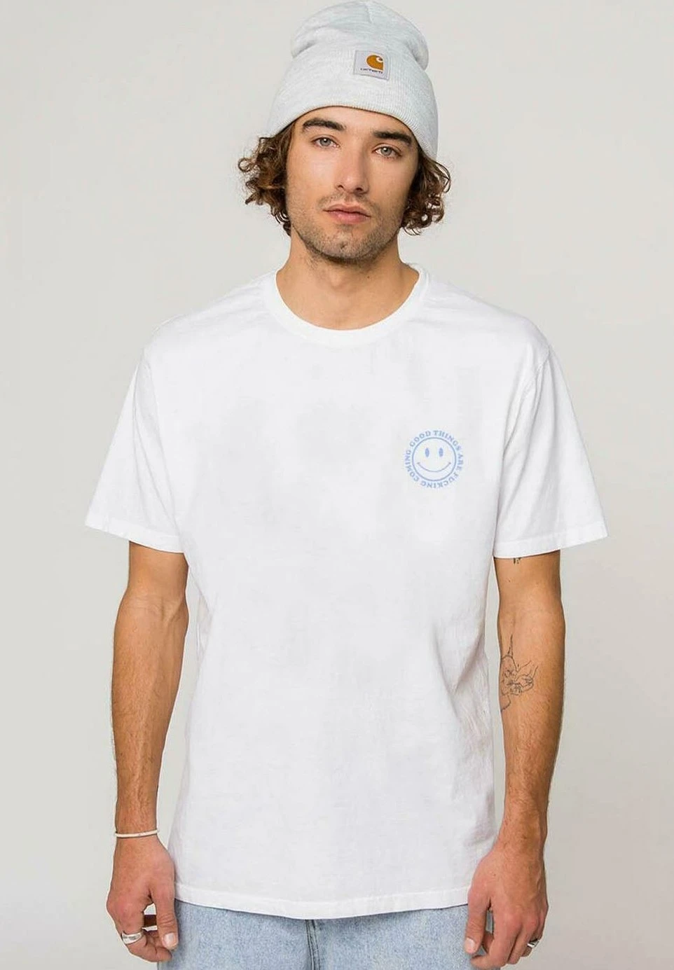 Kaotiko Smile - Camiseta Estampada - Blanco 4 Kaotiko Smile - Camiseta Estampada - Blanco - Image 2